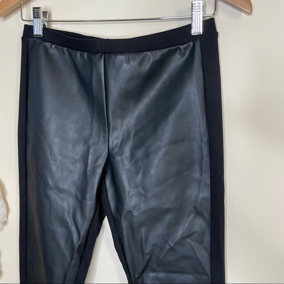 NWT | DREW Vegan Leather Leggings Tights Black M - Picture 2 of 8